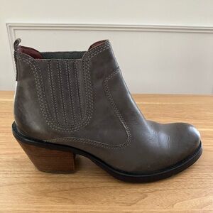 Luxury Rebel Brandon Women’s Grey Leather Ankle Boots - Size EU 37 | US 6/6.5